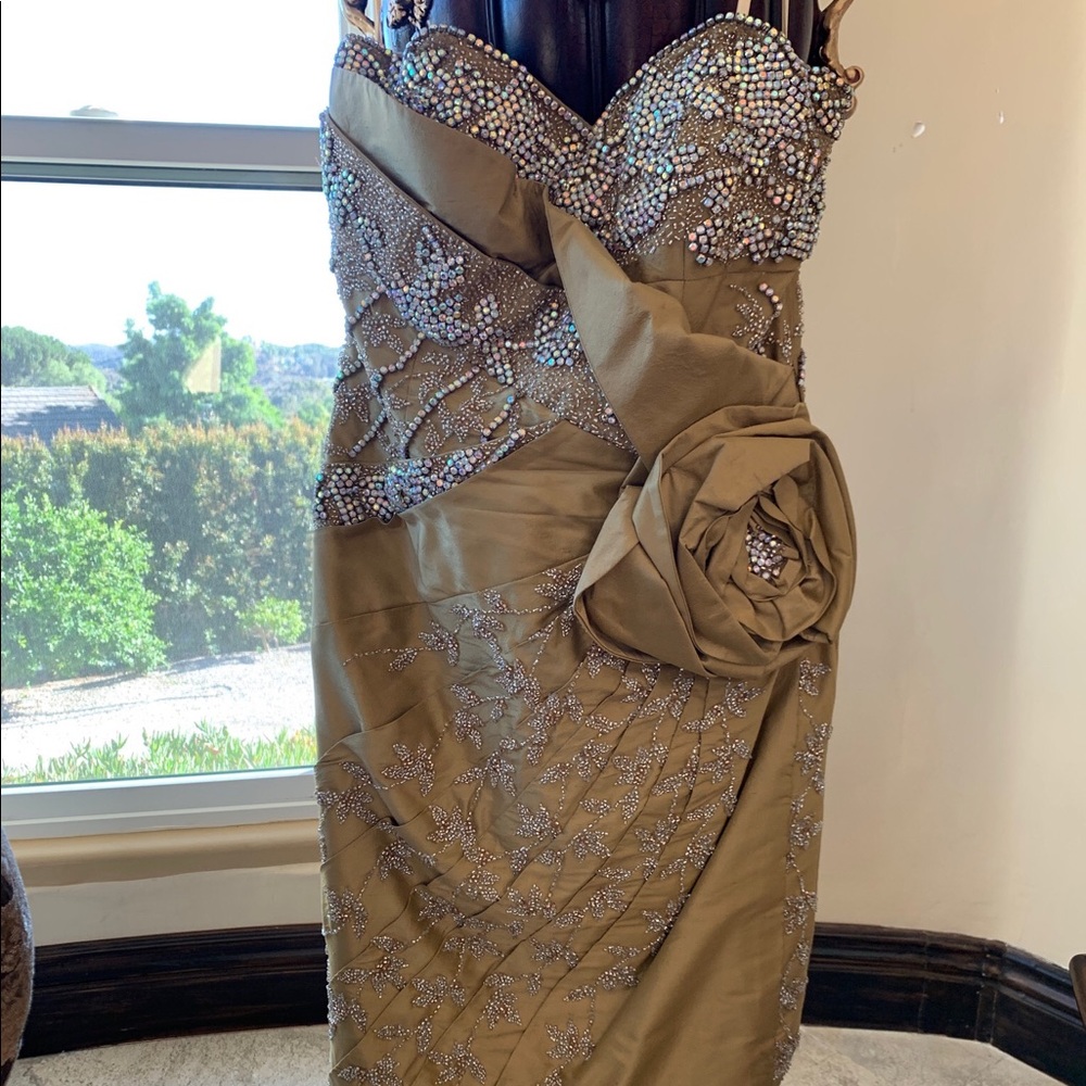 Gold Strapless Dress